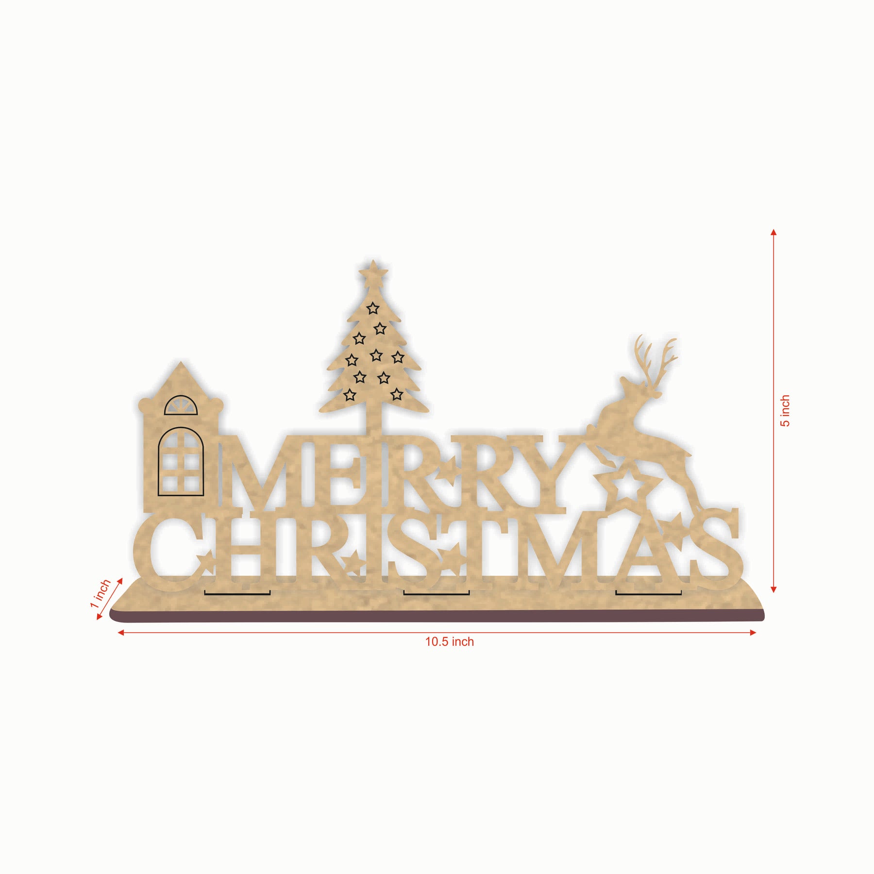 3D Premarked MDF- Merry Christmas