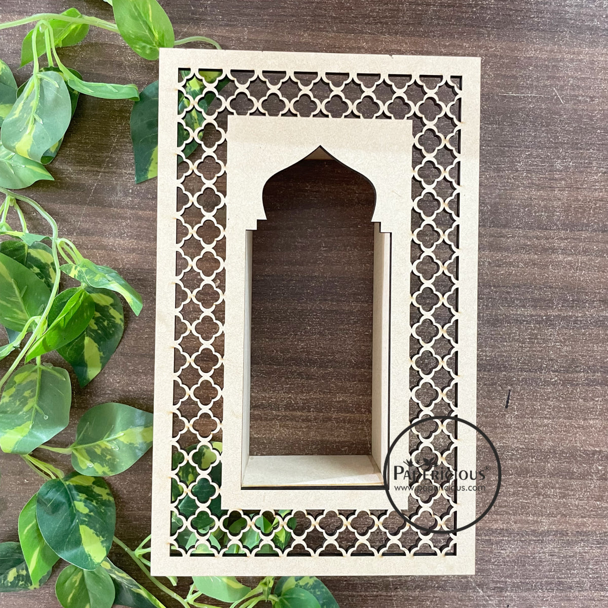 MDF Jali Jharokha Elongated Frame - Morocon