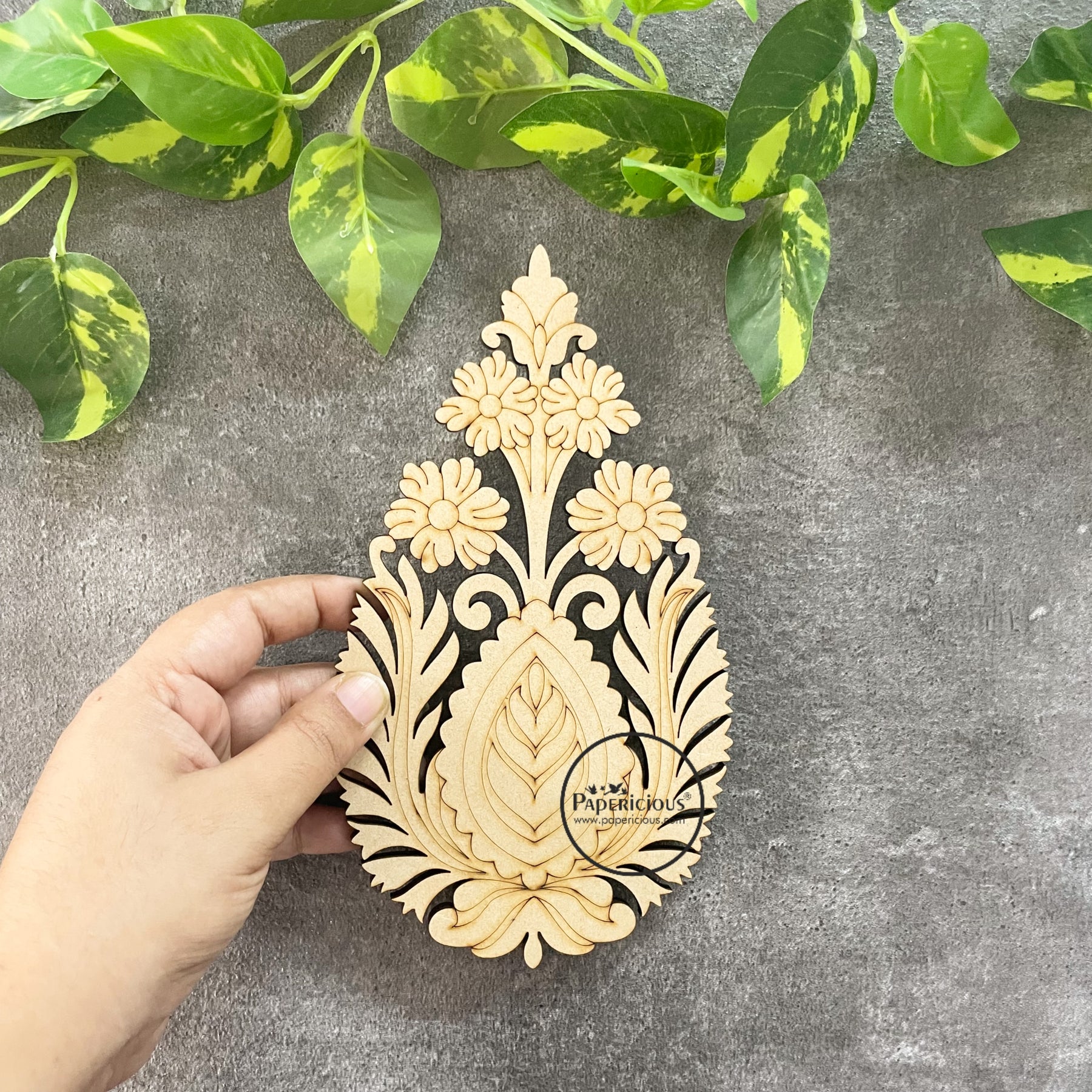 Premarked MDF Flower Motif - Style 6