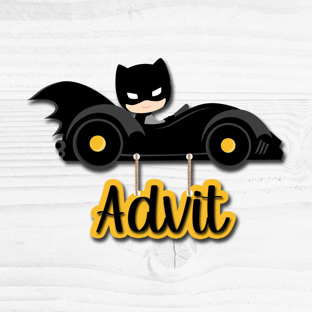 Kids Name Plate 2 Layer - Batman