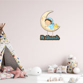 Kids Name Plate 2 Layer - Baby on the Moon