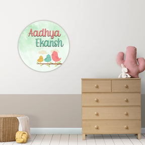 Kids Name Plate 2 Layer - Little Birdie