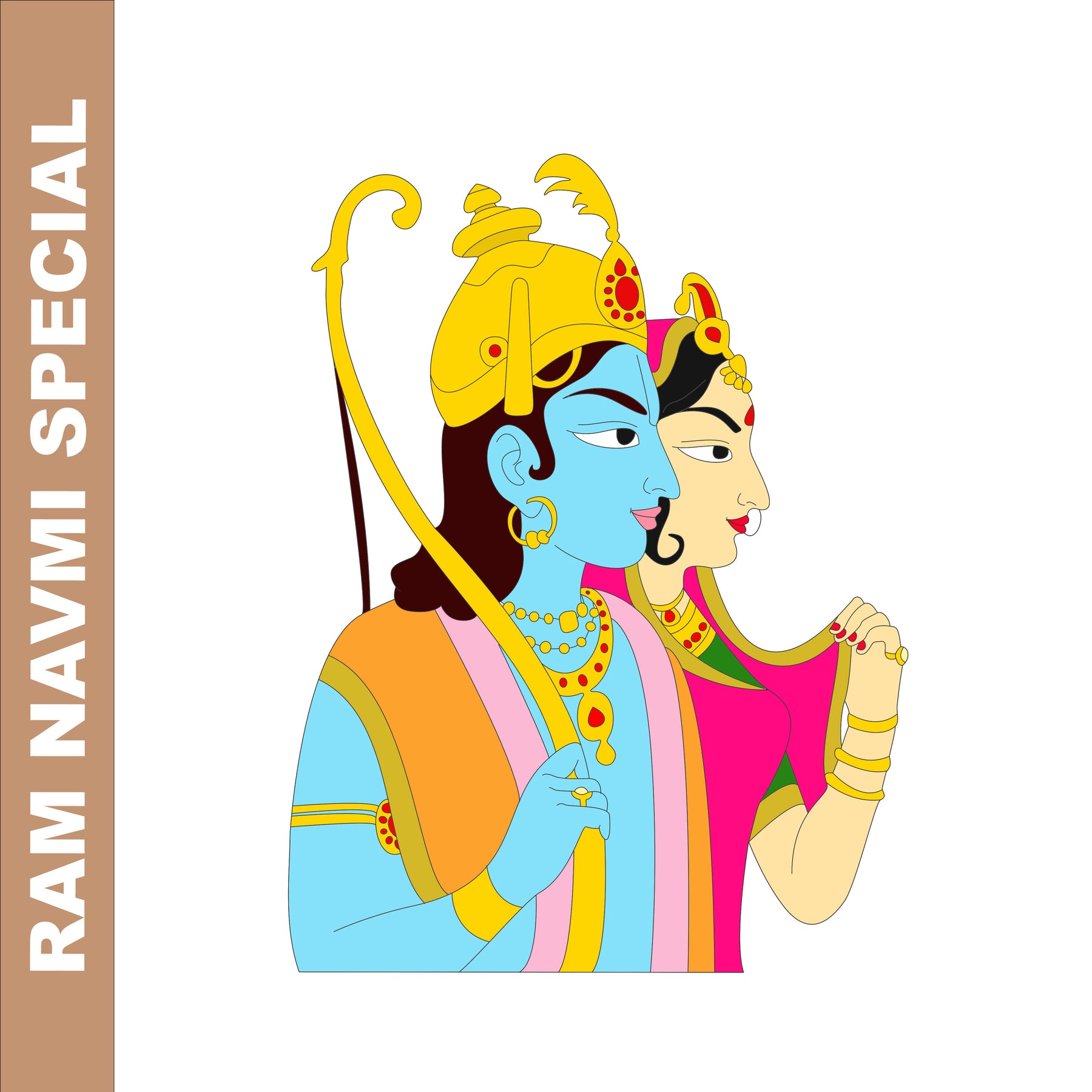 Pre Marked MDF Cutout - Sita Ram