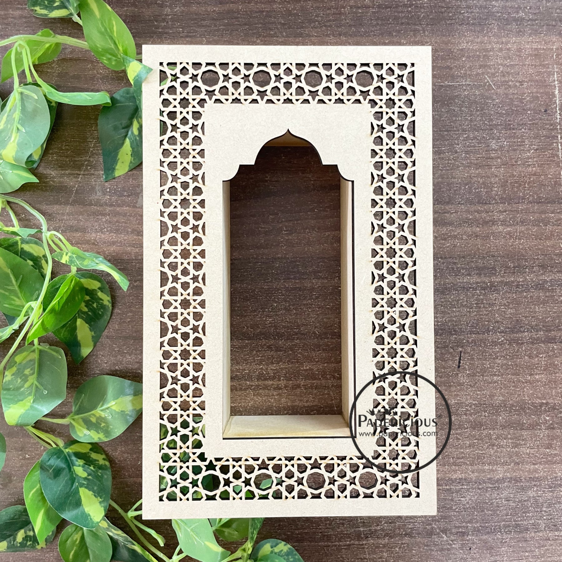 MDF Jali Jharokha Elongated Frame - Baroque