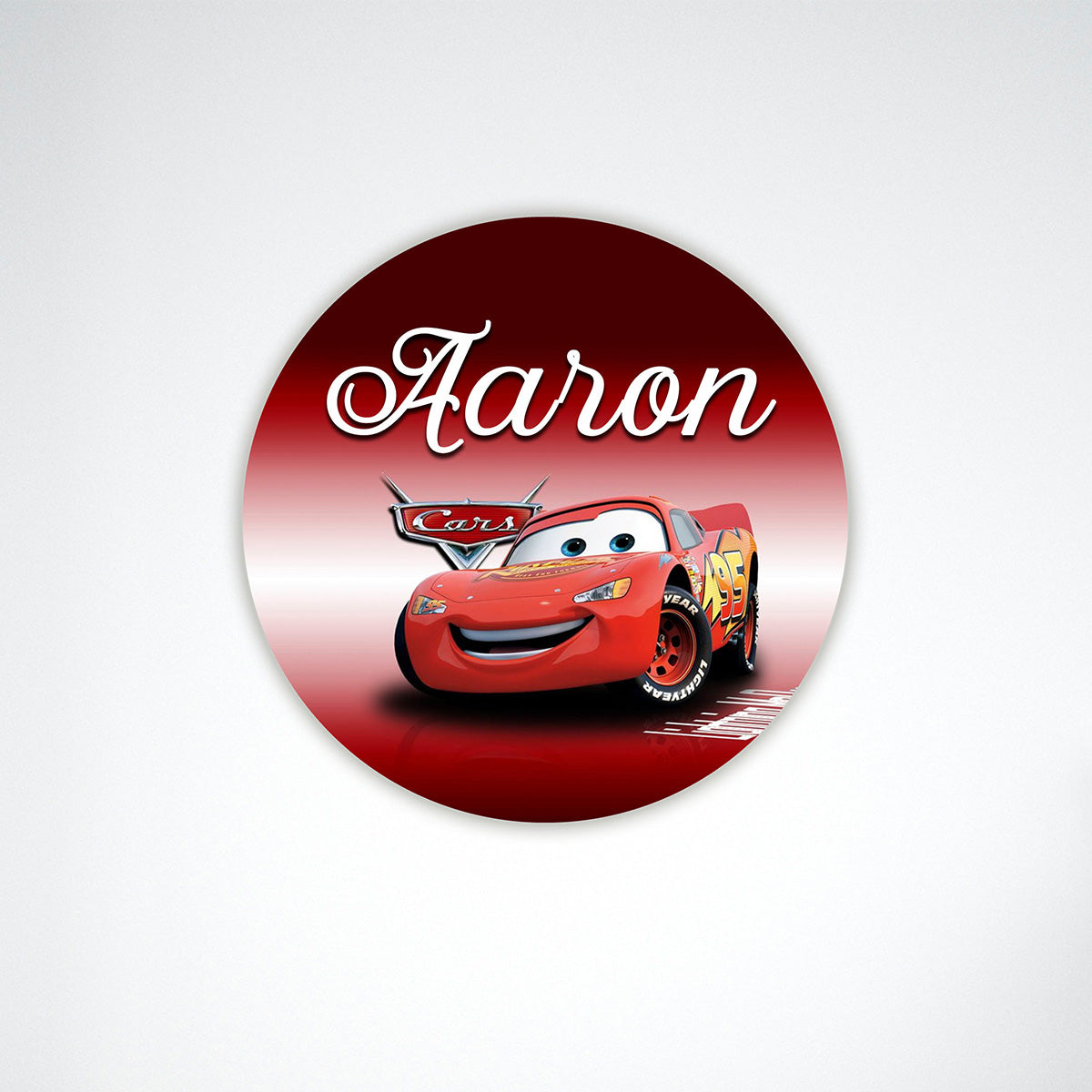 Kids Name Plate 2 Layer - Racing car