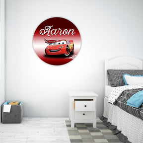 Kids Name Plate 2 Layer - Racing car