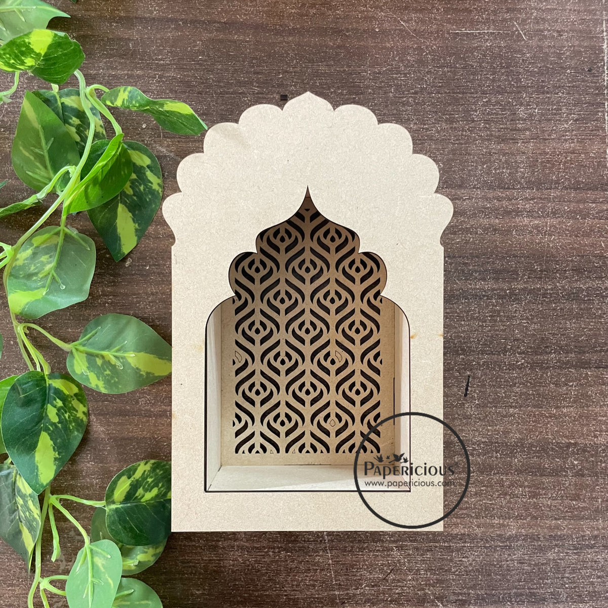 MDF Reverse Jali Jharokha Frame / Aala - Feather