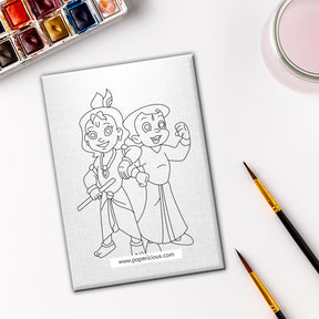 Pre Marked DIY Canvas - Chhota Bheem with Krishna