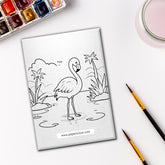 Pre Marked DIY Canvas - Flamingo Style 14