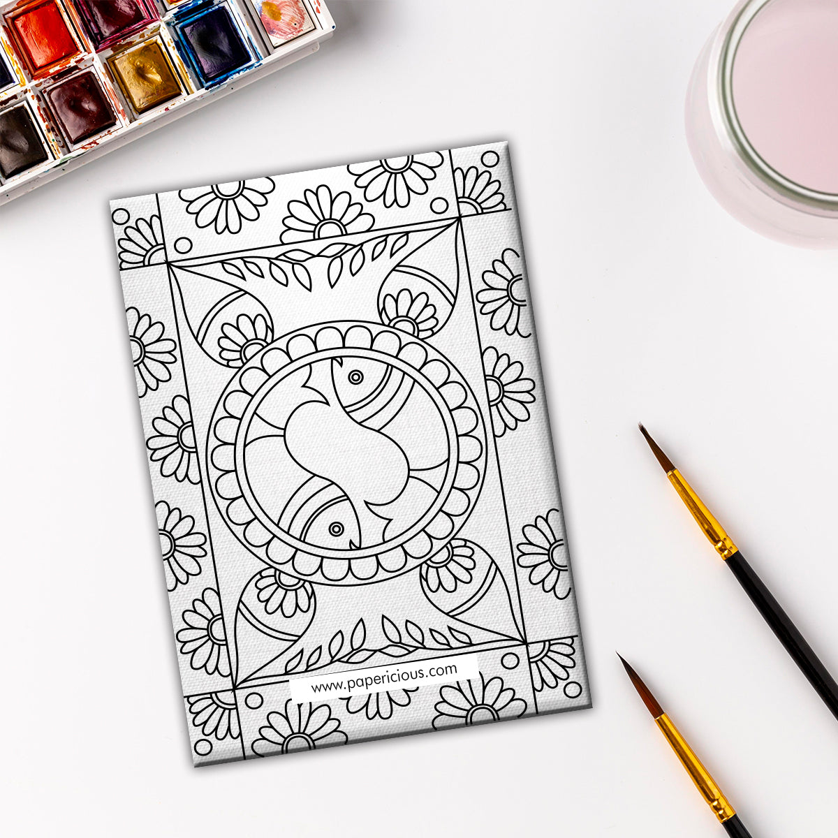 Pre Marked DIY Canvas - Madhubani Art Style 6