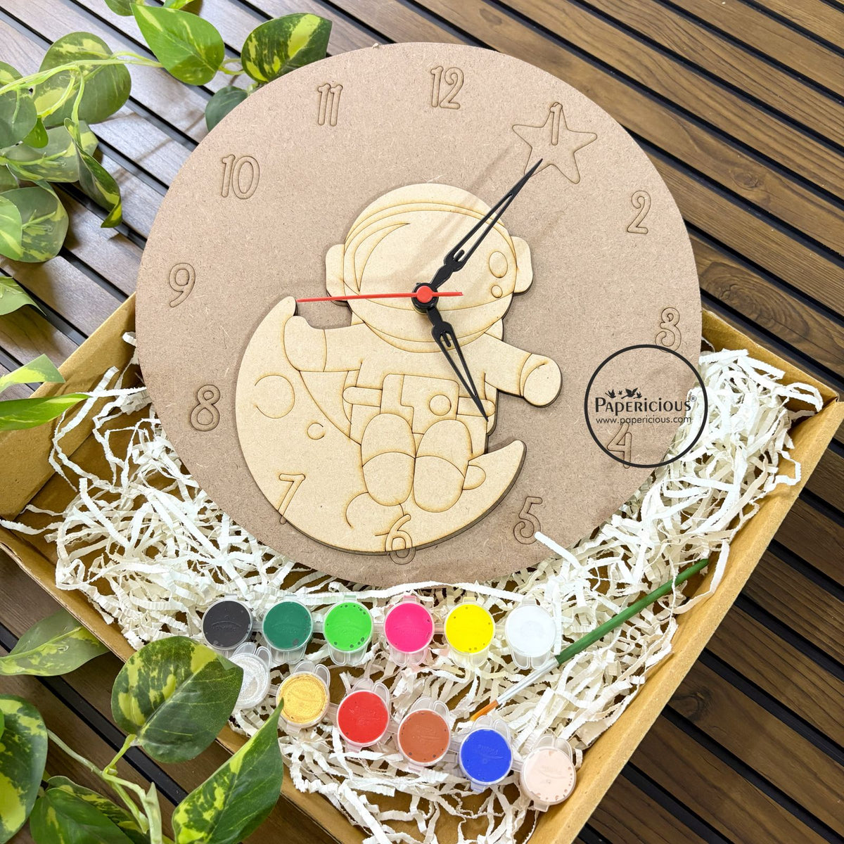 2 Layer DIY Clock Kit for Kids - Astronaut