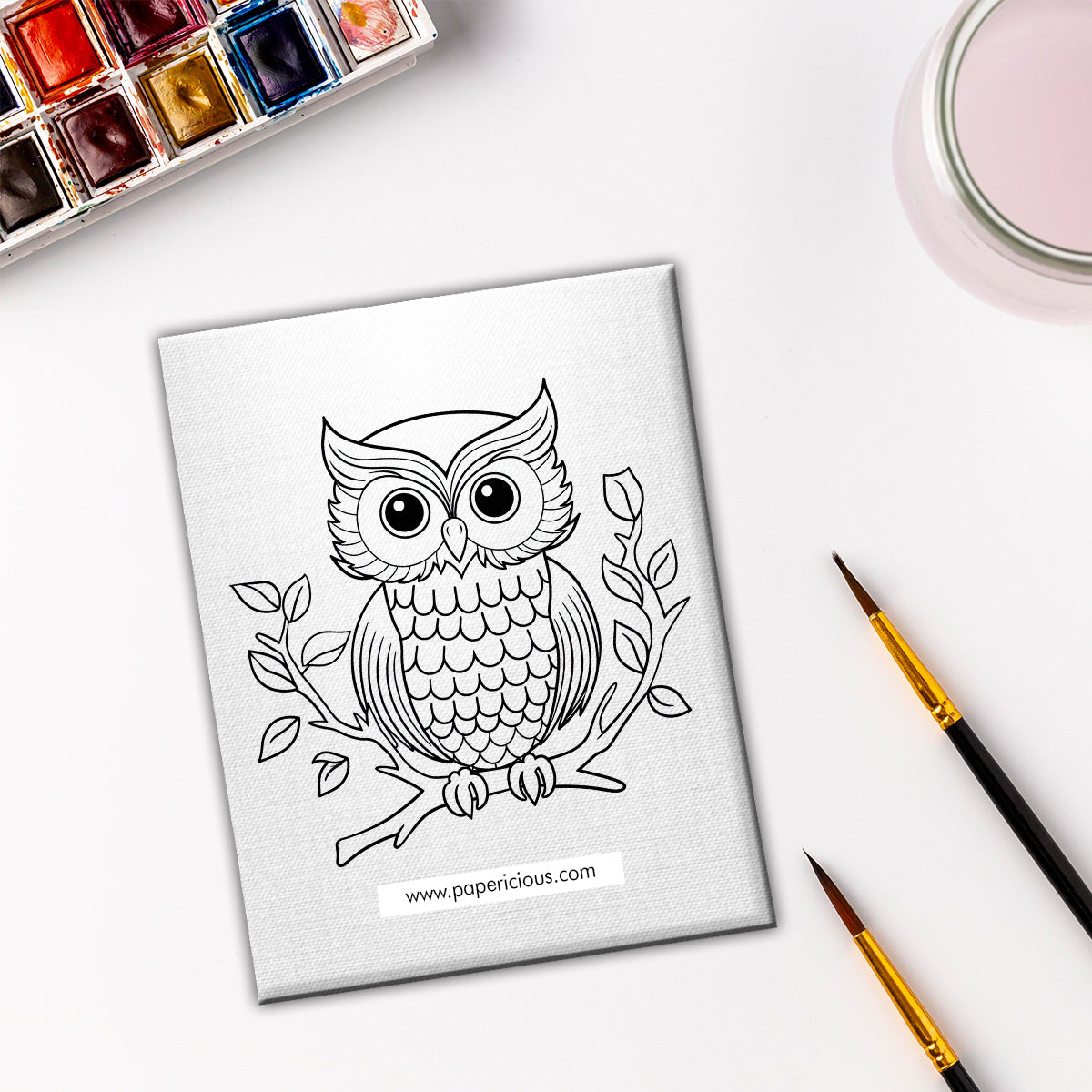 Pre Marked DIY Canvas - Owl Style 10