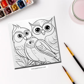 Pre Marked DIY Canvas - Owl Style 12