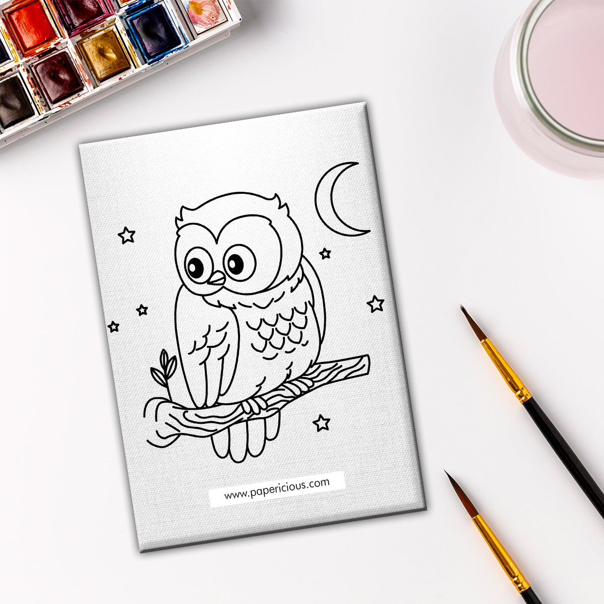 Pre Marked DIY Canvas - Owl Style 13