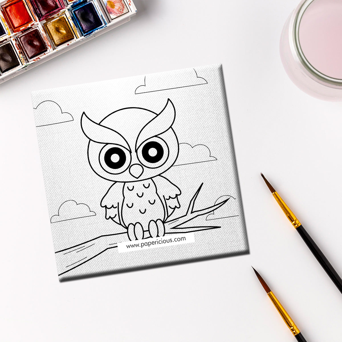 Pre Marked DIY Canvas - Owl Style 3