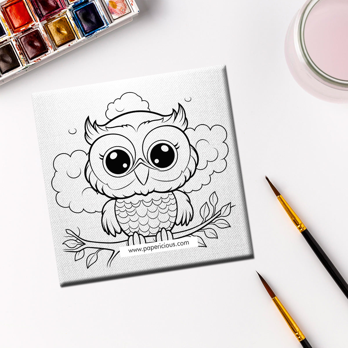 Pre Marked DIY Canvas - Owl Style 6