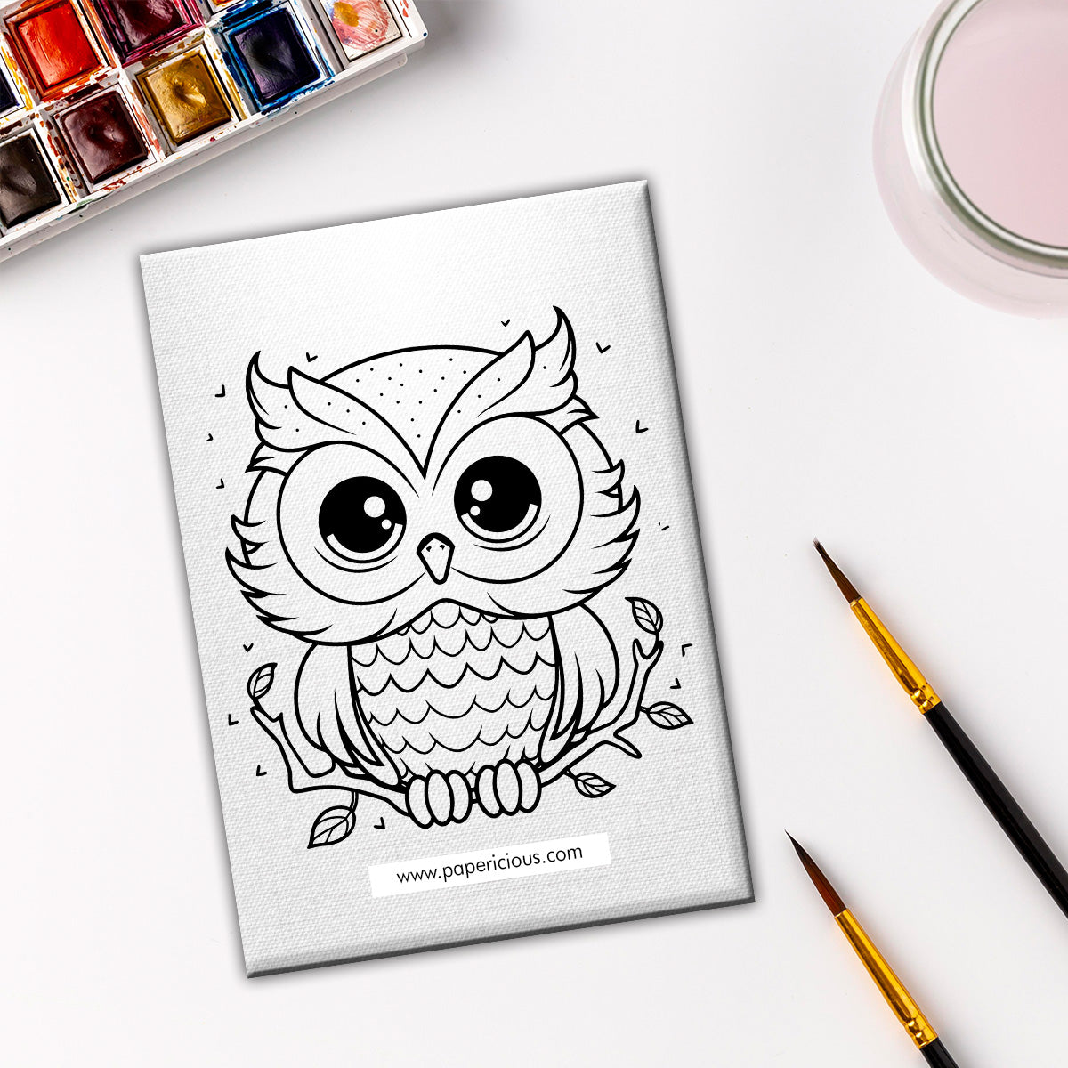 Pre Marked DIY Canvas - Owl Style 7