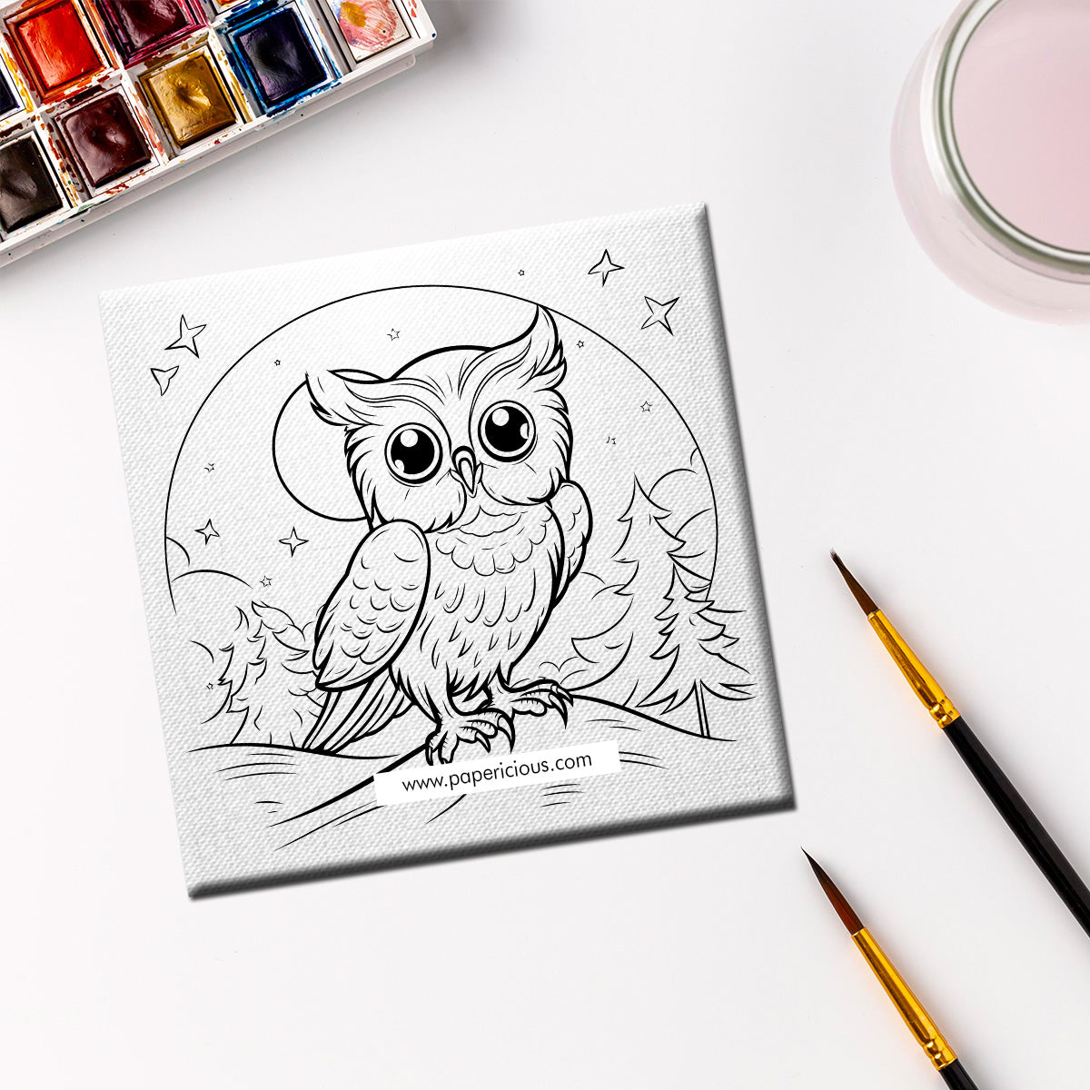 Pre Marked DIY Canvas - Owl Style 8