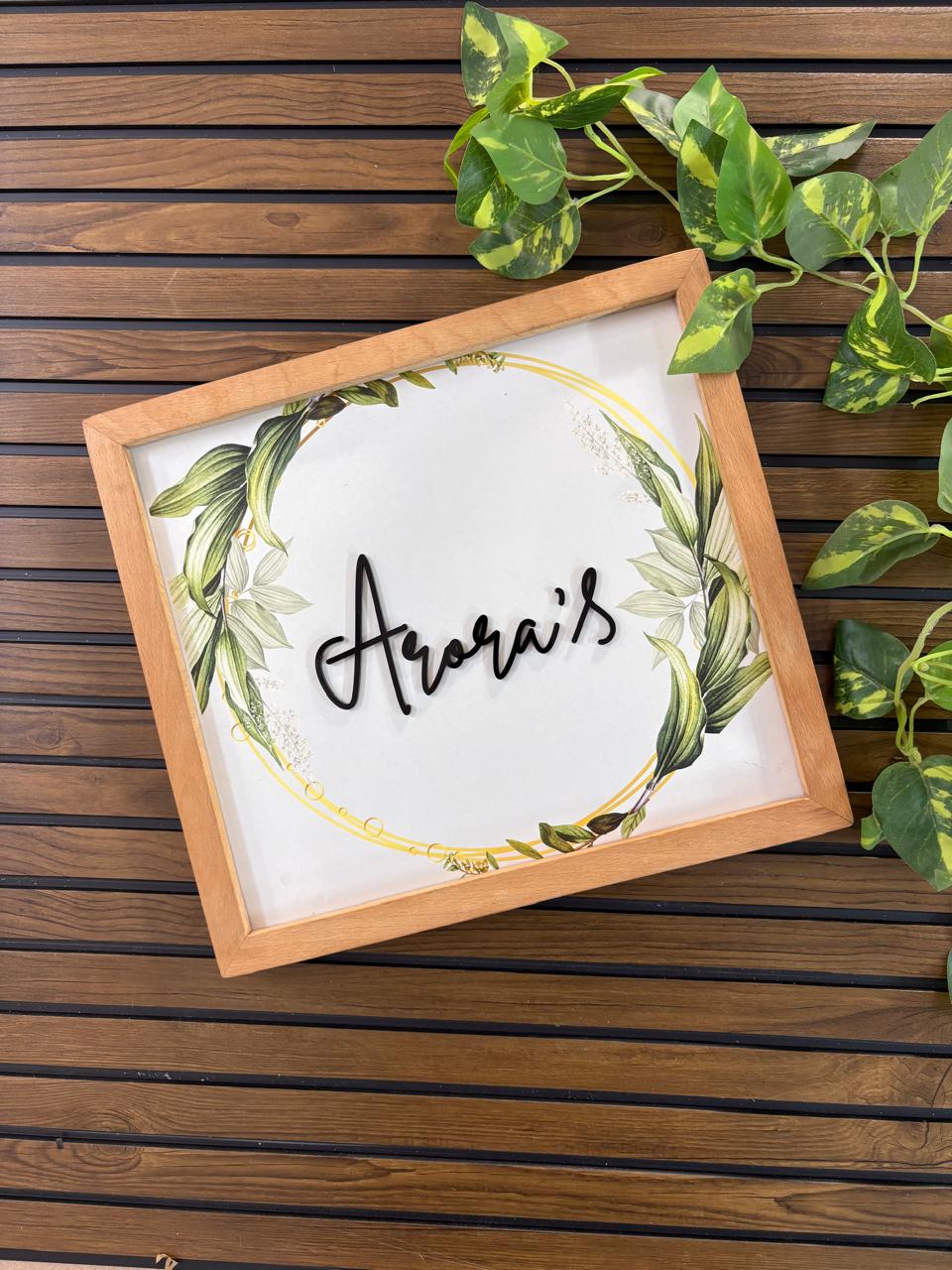 Home Name Plate 2 Layer - Modern Aura