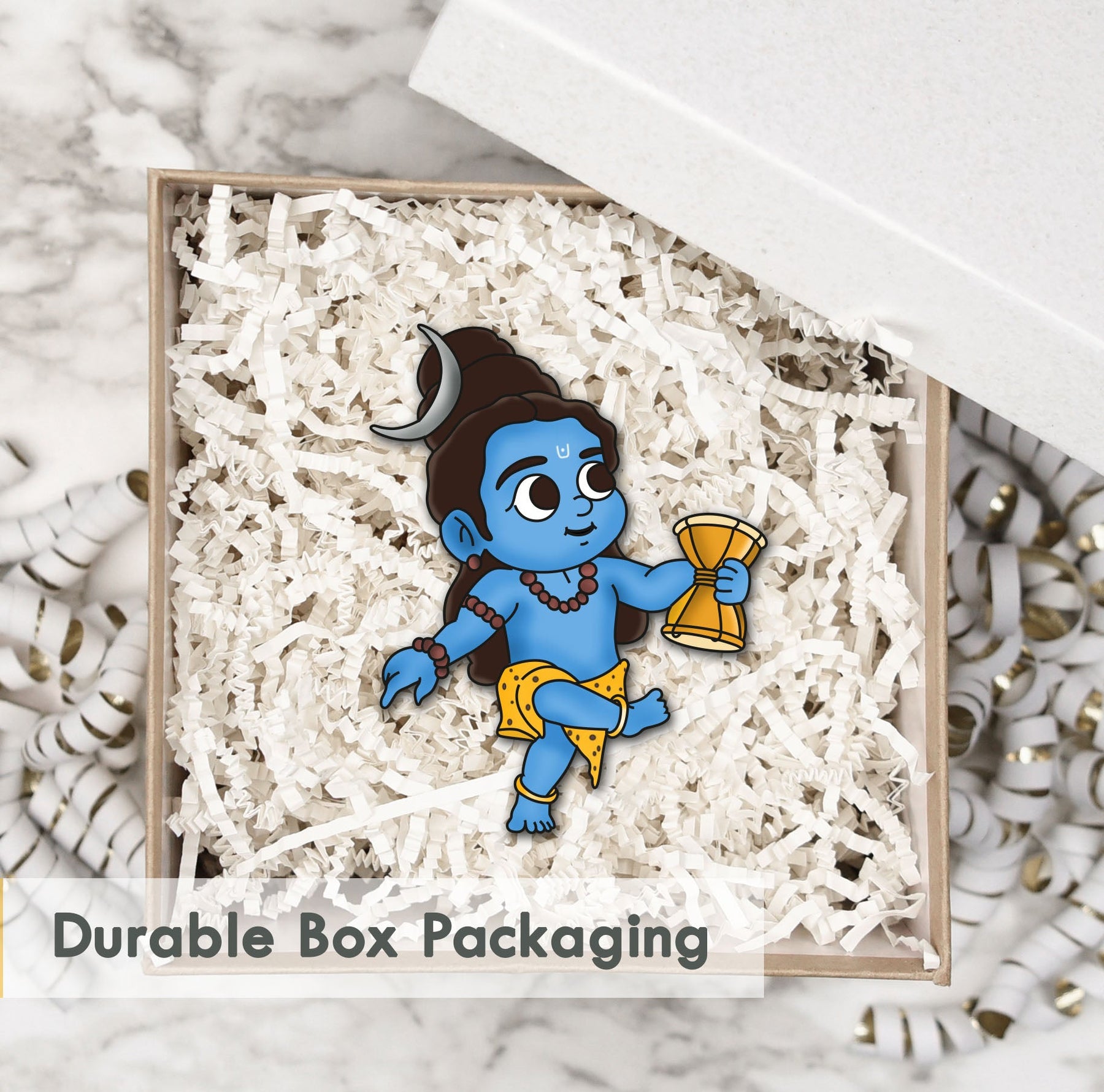 Wooden Fridge Magnet - Bal Shiva