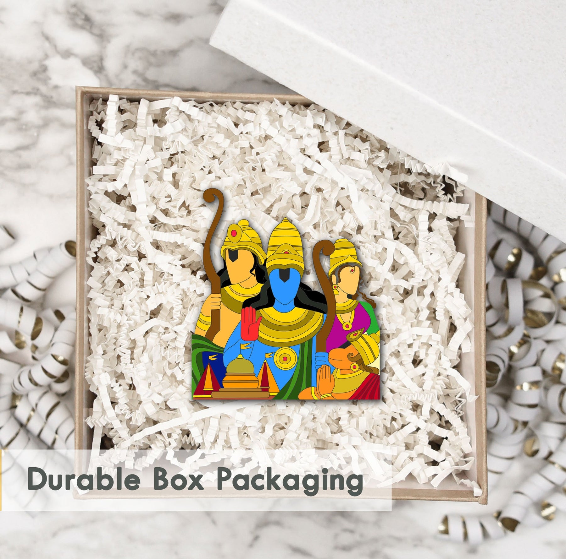 Wooden Fridge Magnet - Ram Darbar