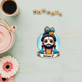 Wooden Fridge Magnet - Khatu Shyam