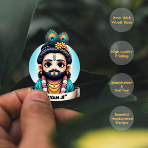 Wooden Fridge Magnet - Khatu Shyam