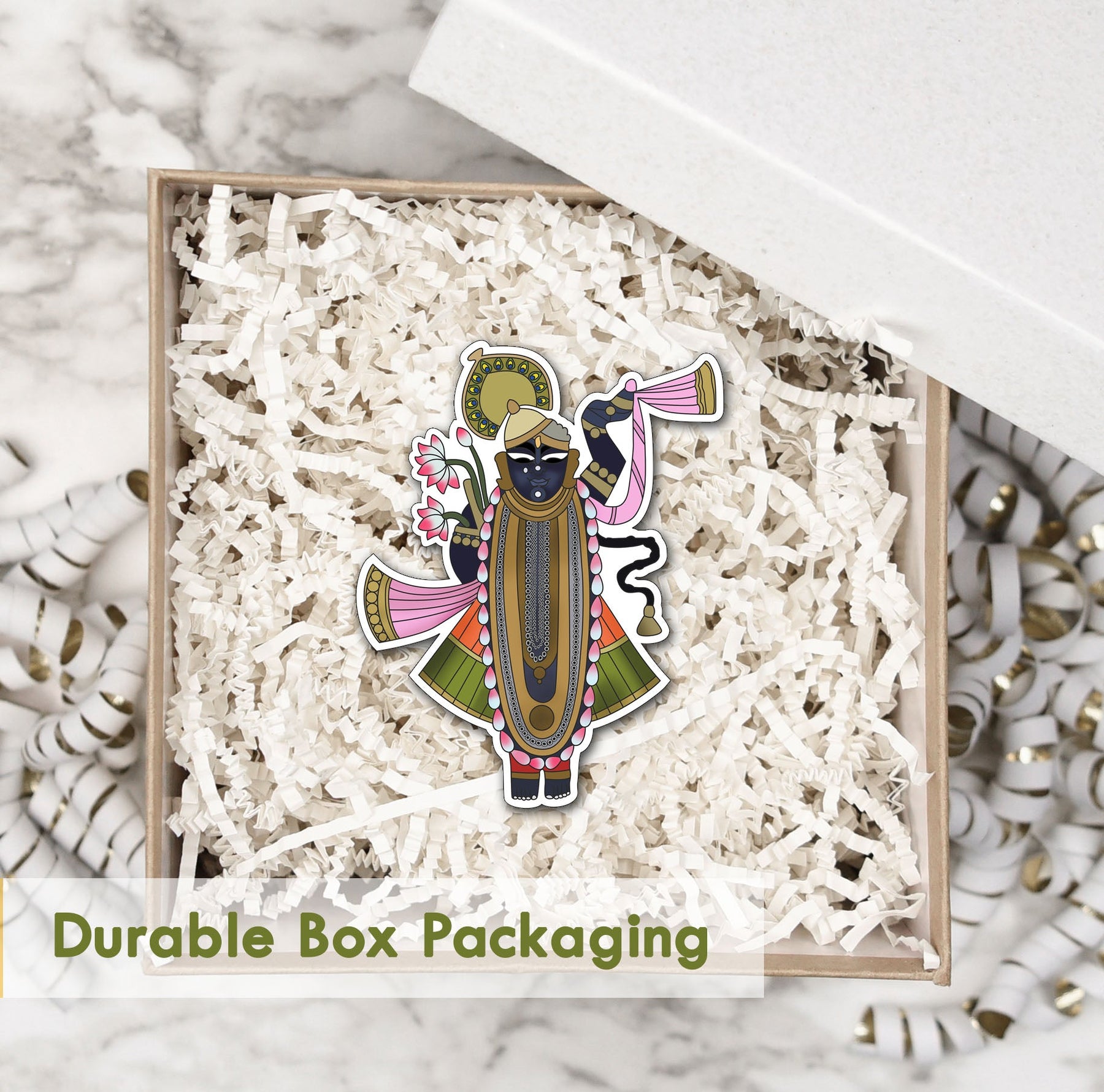 Wooden Fridge Magnet - Shreenath Ji