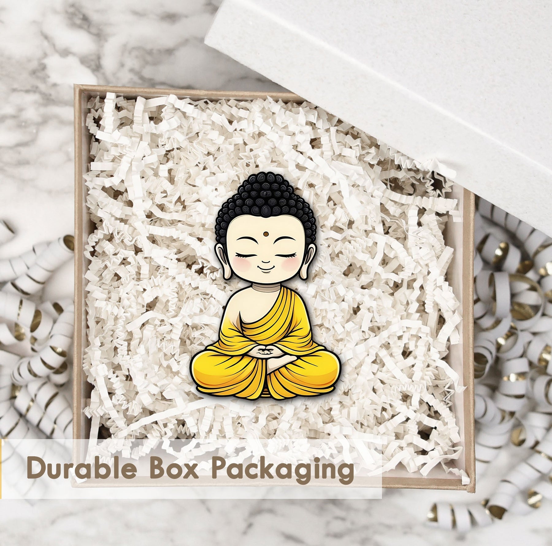 Wooden Fridge Magnet - Budhha