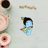 Wooden Fridge Magnet - Little Krishna
