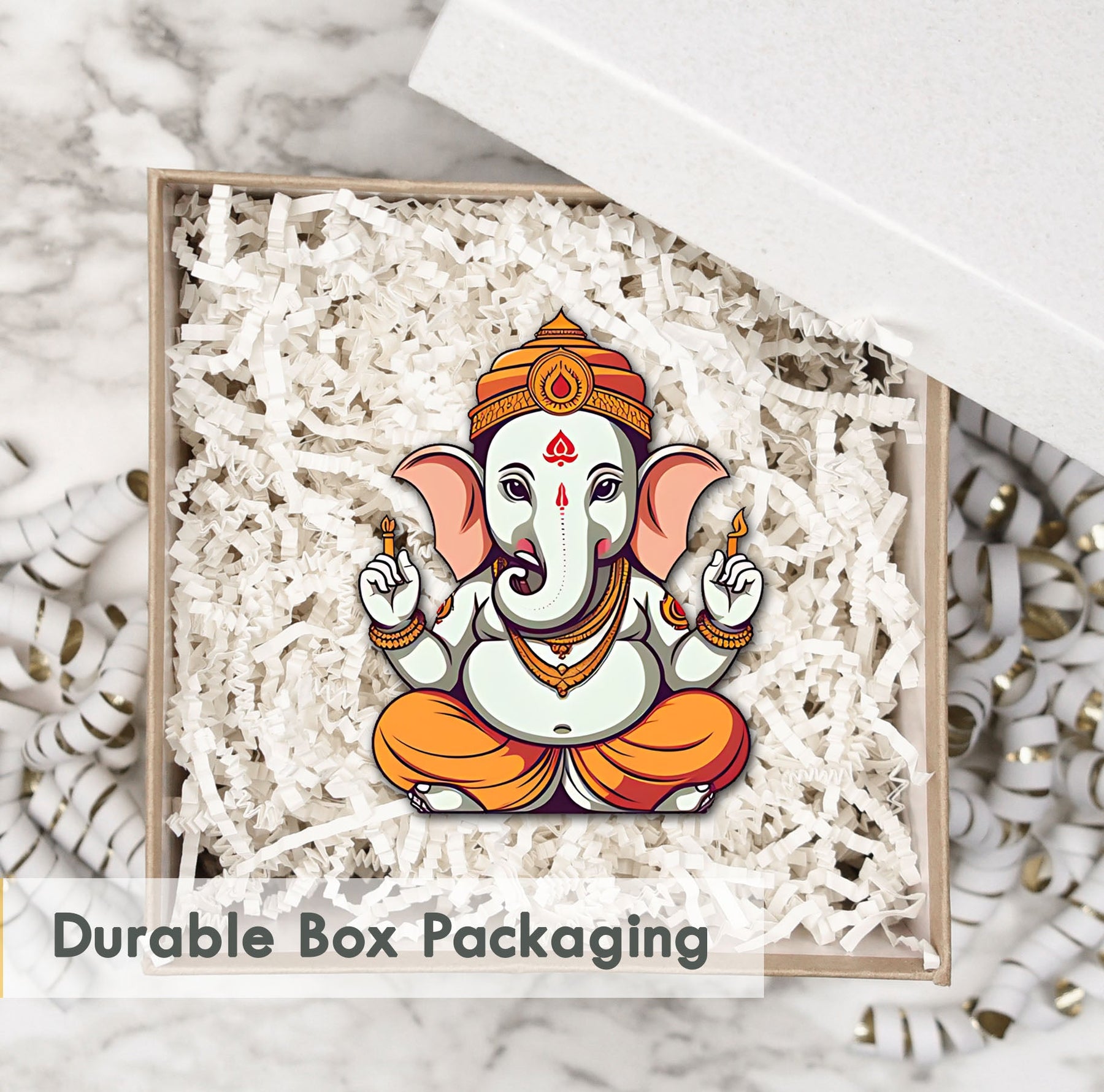 Wooden Fridge Magnet - Mighty Ganesha