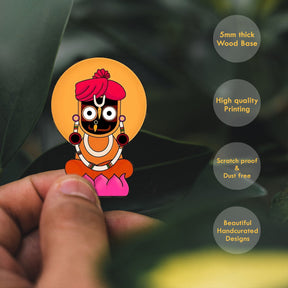 Wooden Fridge Magnet - Jagannath Ji