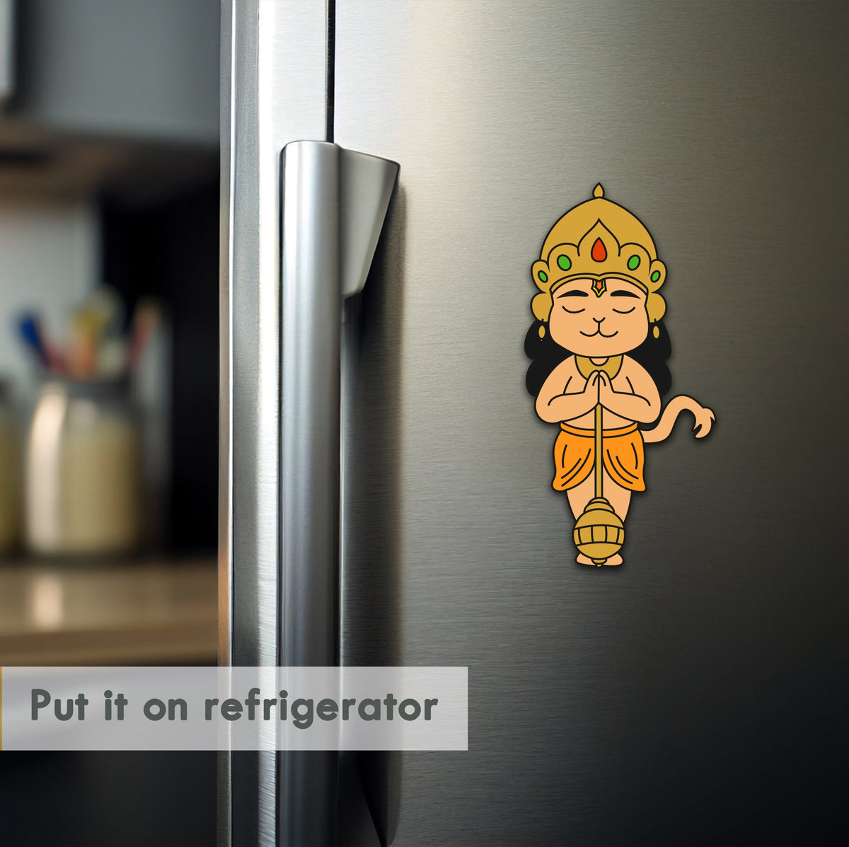 Wooden Fridge Magnet - Veer Hanuman