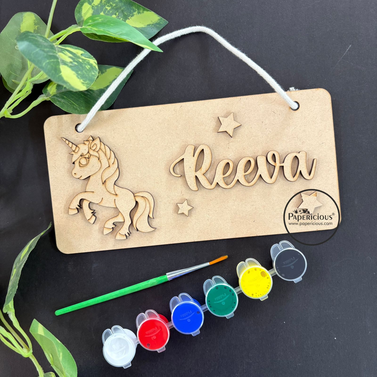 Return Gift - Hanging Name Plate DIY Kit for Kids - 6 pcs