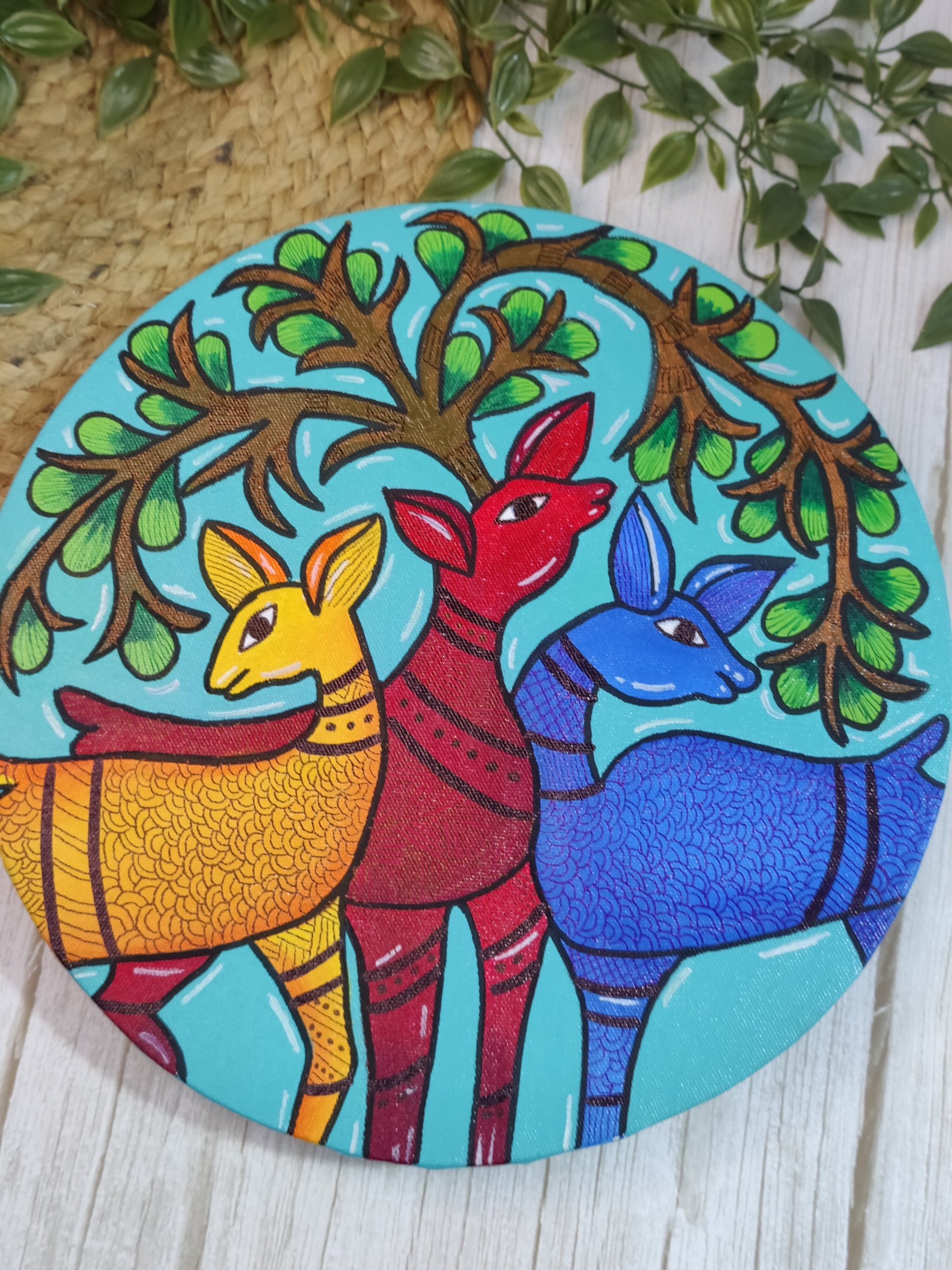 Pre Marked DIY Canvas - Gond Painting Style 9