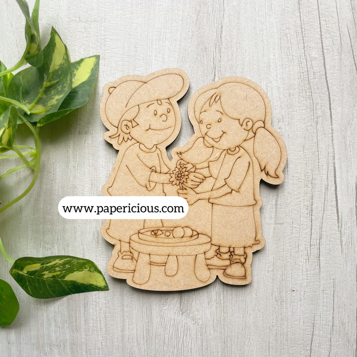 Pre Marked MDF Base -Raksha Bandhan #5