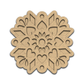 Premarked MDF Coasters with Box - Rangoli Style 1