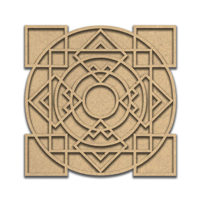 Premarked MDF Coasters with Box - Rangoli Style 9