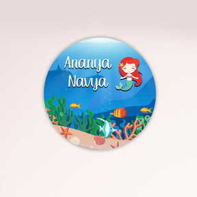 Kids Name Plate 2 Layer - Mermaid