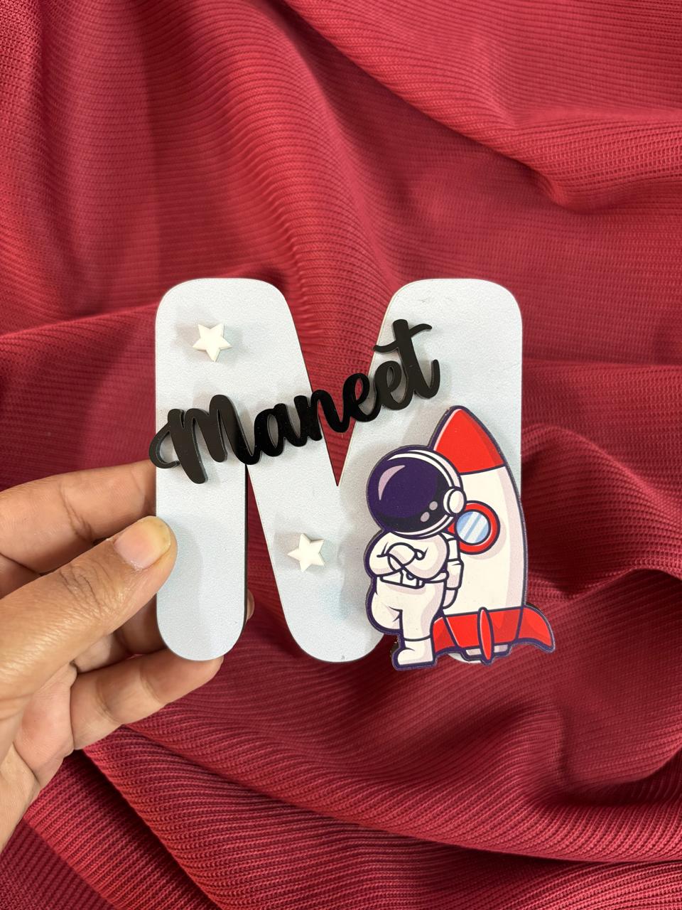 Monogram Name Magnet - Astronaut- pack of 4