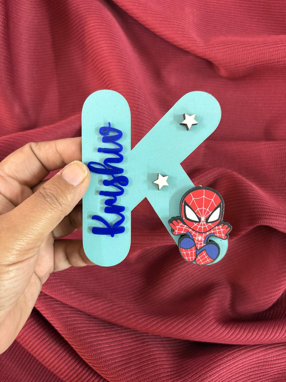 Monogram Name Magnet - Spiderman