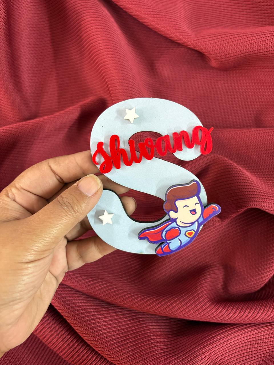 Monogram Name Magnet - Superman