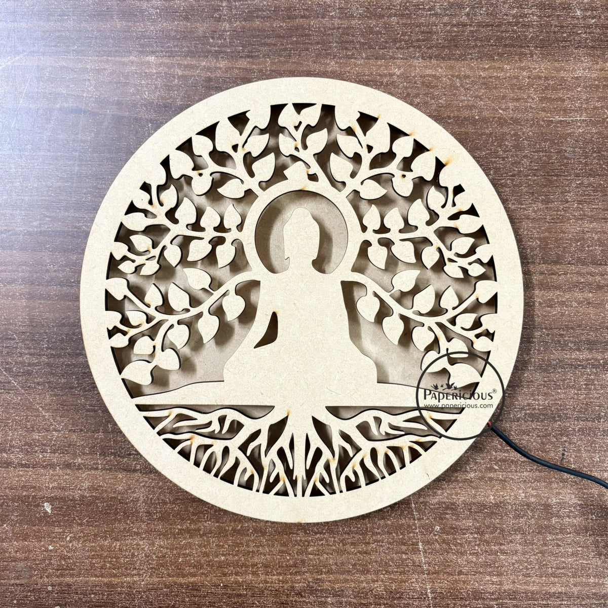 Pre Marked MDF Base -  Buddha Lamp Base