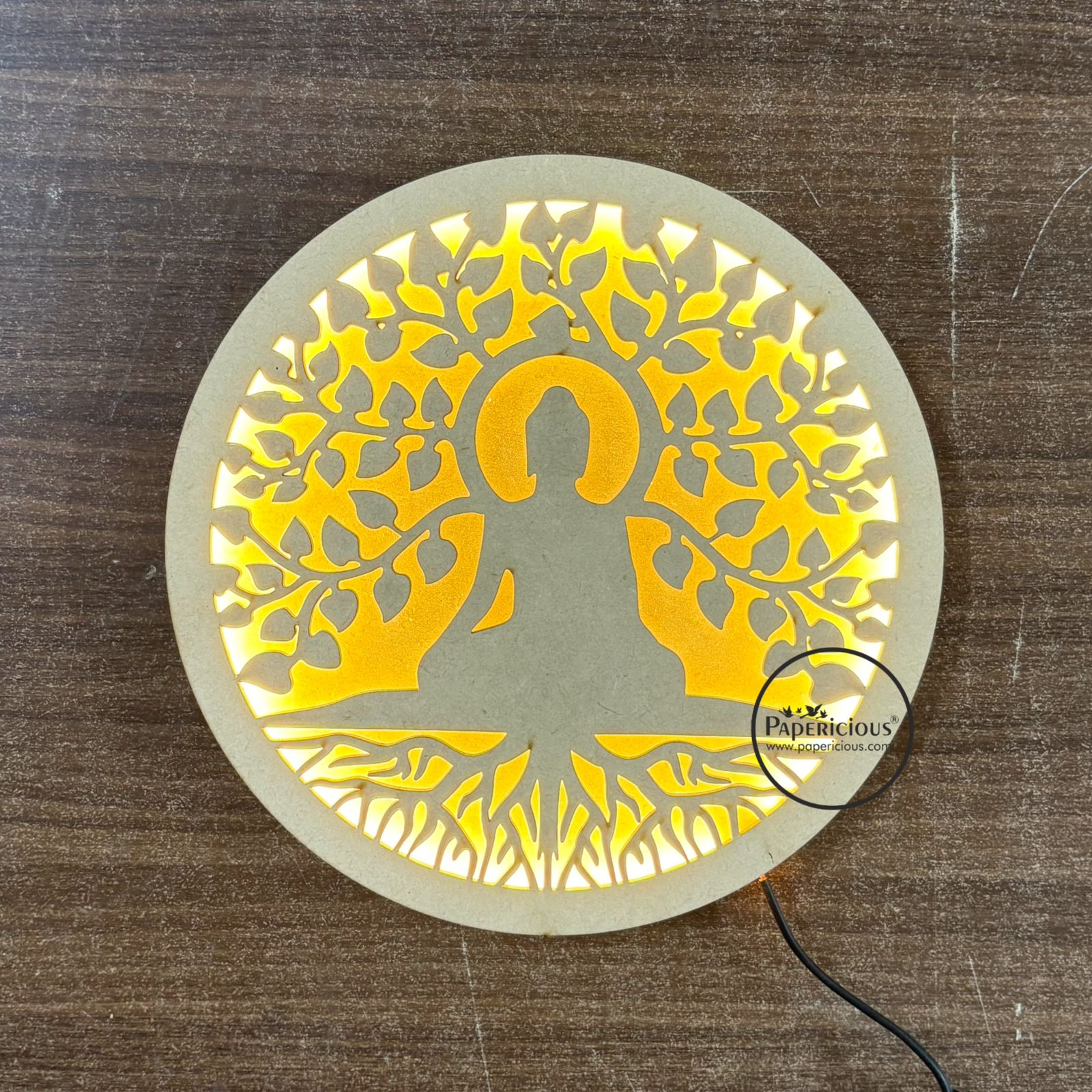 Pre Marked MDF Base -  Buddha Lamp Base