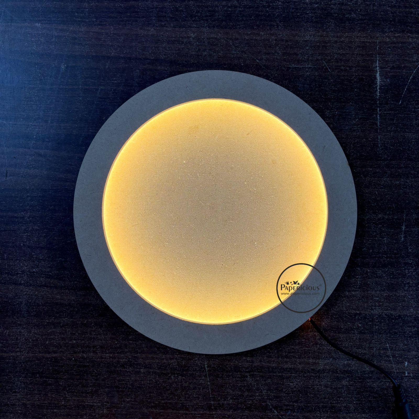 Pre Marked MDF Base -  Moon Lamp Base