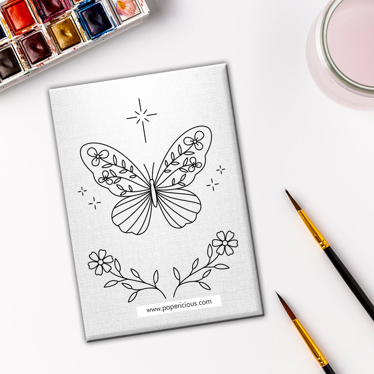 Pre Marked DIY Canvas - Butterflies Style 7