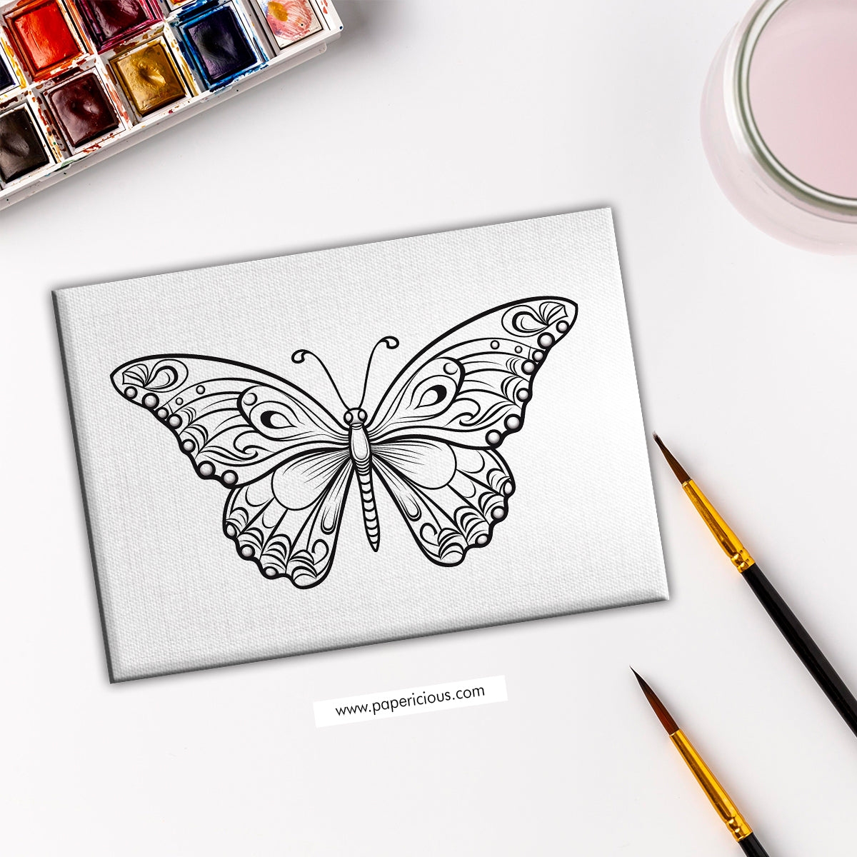 Pre Marked DIY Canvas - Butterflies Style 9