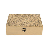 Premarked MDF Rectangle Box - Flower Pattern