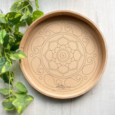 Premarked MDF Round Tray - Paisley Mandala