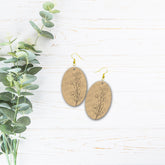 Premarked Earrings - Floral Oval